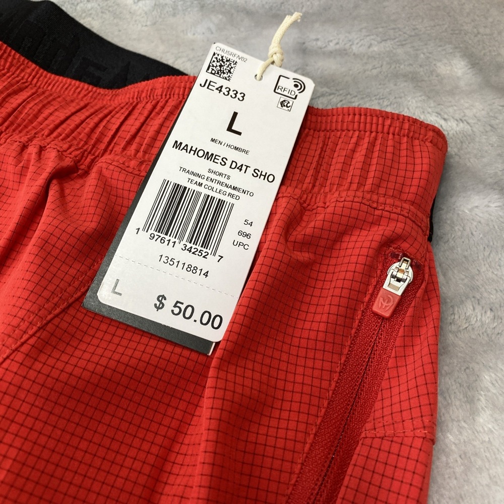 Adidas Mahomes D4T Training Shorts Mens Large Red JE4333 Patrick Mahomes Gym - Picture 5 of 7